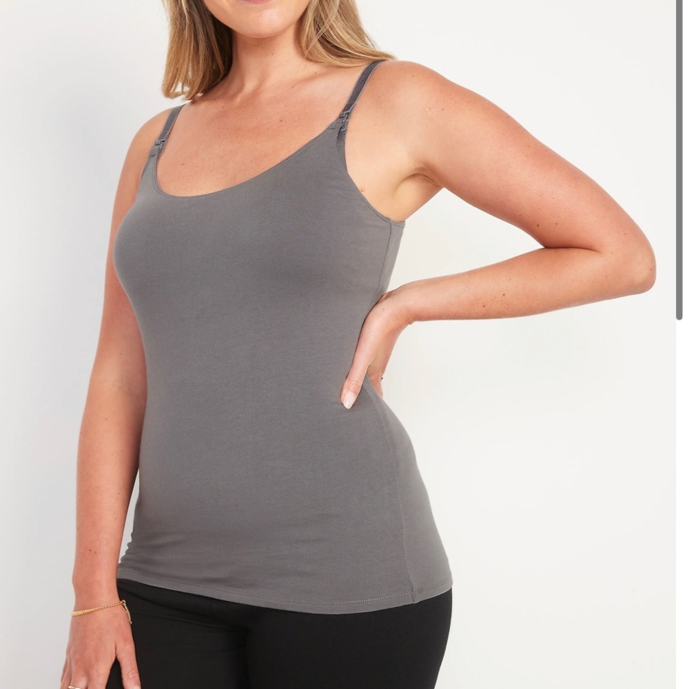 Maternity First Layer Black Nursing Cami Top 3-Pack XL
